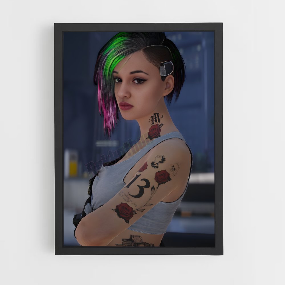 Poster Judy artistique – affiche Cyberpunk (vue 2)